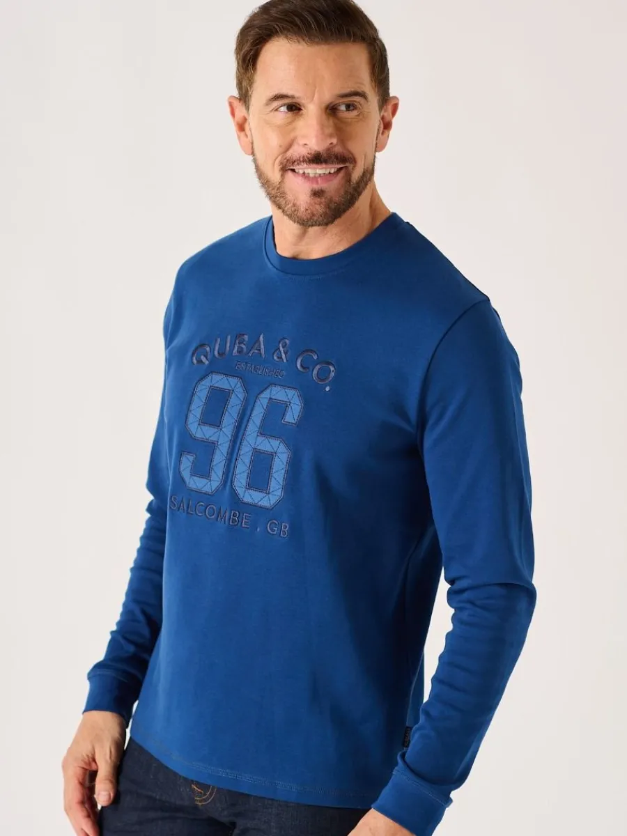 dark_teal_long_sleeve_lif_3.webp Quba & Co Dark Teal Long Sleeve Lifestyle Quba And Co T-Shirt - Senton Sale