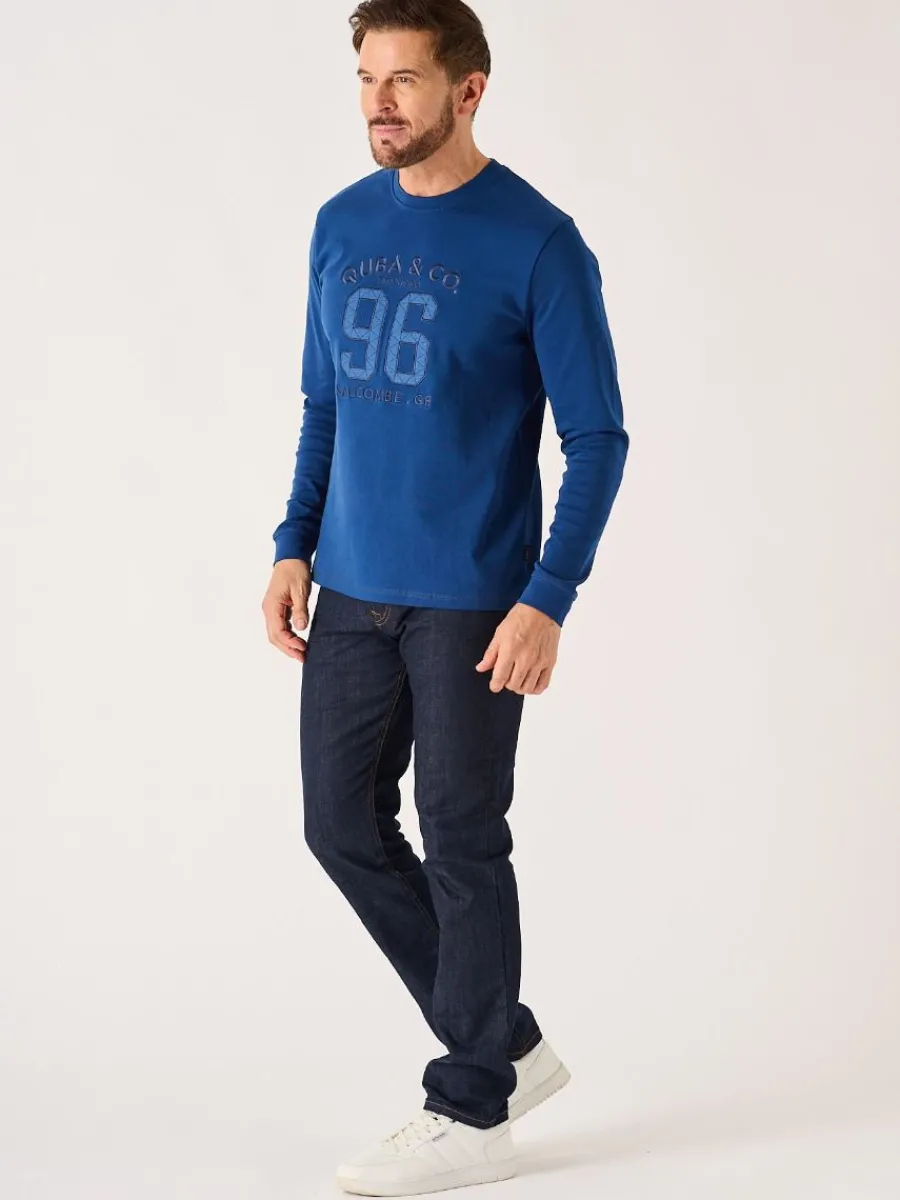dark_teal_long_sleeve_lif_5.webp Quba & Co Dark Teal Long Sleeve Lifestyle Quba And Co T-Shirt - Senton Sale