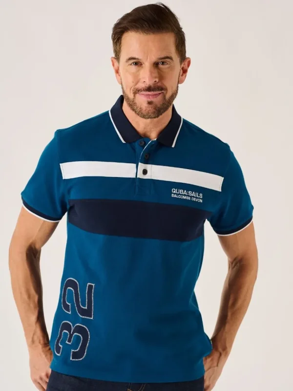 Quba & Co Dark Teal Quba Sails X- Series Polo Shirt - Pico Clearance