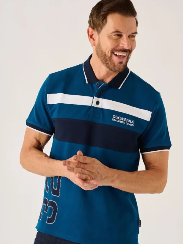 Quba & Co Dark Teal Quba Sails X- Series Polo Shirt - Pico Clearance