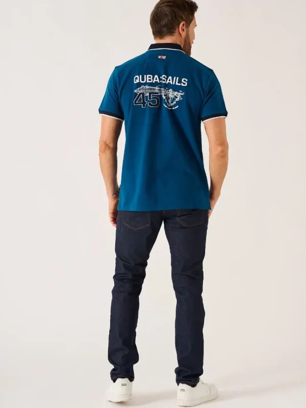 Quba & Co Dark Teal Quba Sails X- Series Polo Shirt - Pico Clearance