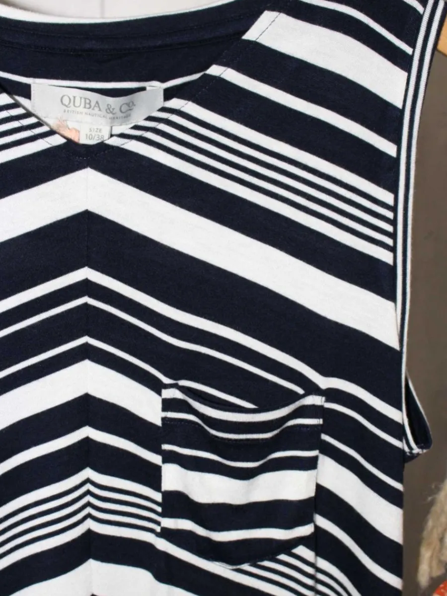 dore_chevron_navy_and_whi_2.webp Quba & Co Dore Chevron Navy and White Stripe Vest Online