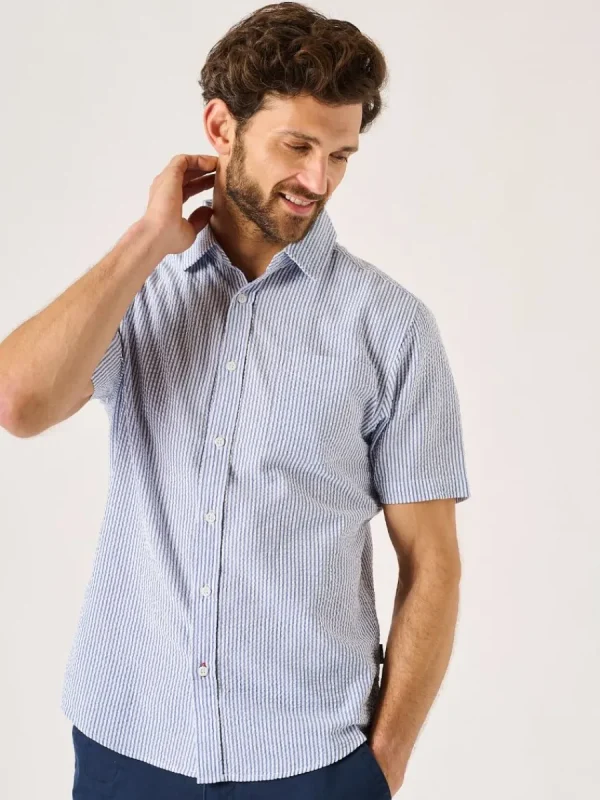 Quba & Co Dustin Short Sleeved Striped Shirt New