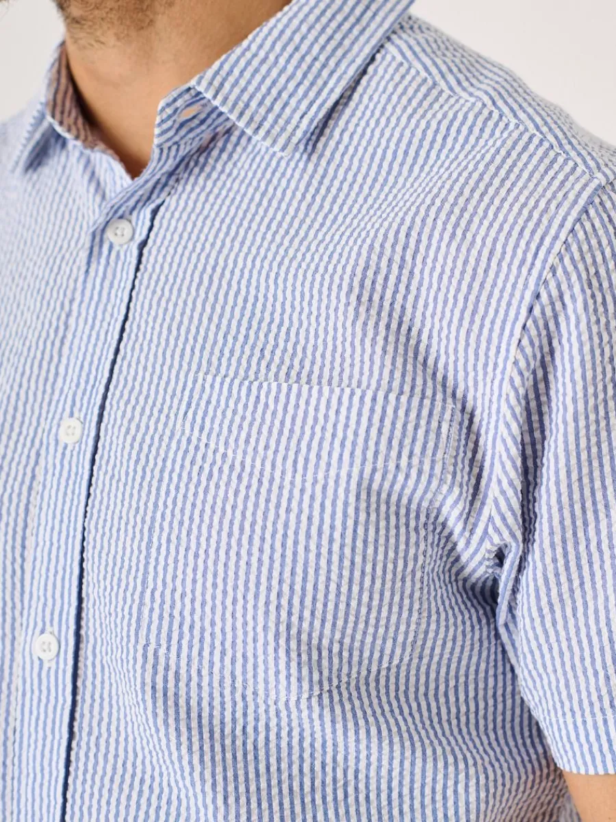 dustin_short_sleeved_stri_1.webp Quba & Co Dustin Short Sleeved Striped Shirt New