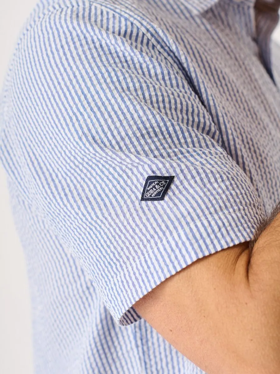 dustin_short_sleeved_stri_3.webp Quba & Co Dustin Short Sleeved Striped Shirt New