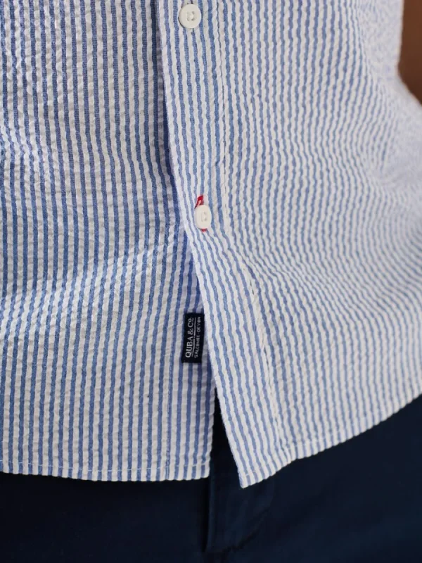 Quba & Co Dustin Short Sleeved Striped Shirt New