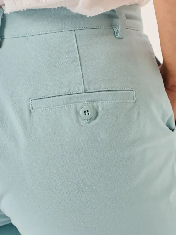 Quba & Co Dusty Aqua Womens Chino Shorts - Robynne Clearance