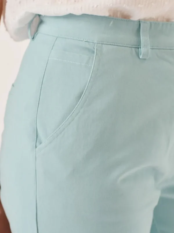 Quba & Co Dusty Aqua Womens Chino Shorts - Robynne Clearance
