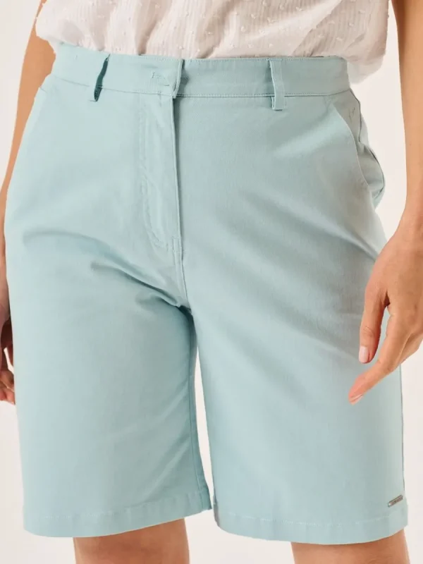 Quba & Co Dusty Aqua Womens Chino Shorts - Robynne Clearance