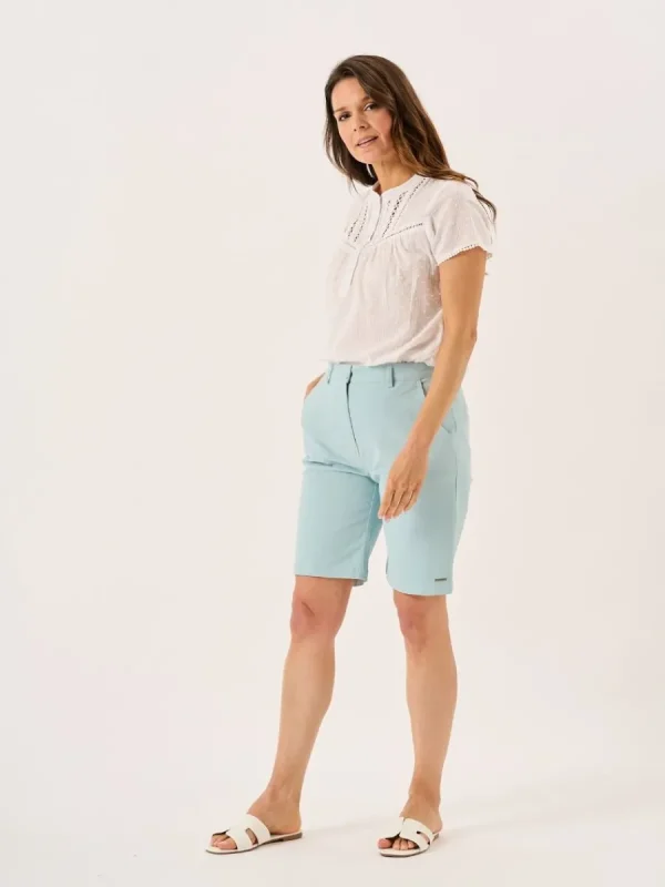 Quba & Co Dusty Aqua Womens Chino Shorts - Robynne Clearance