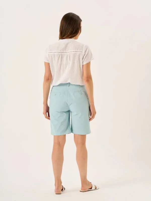 Quba & Co Dusty Aqua Womens Chino Shorts - Robynne Clearance