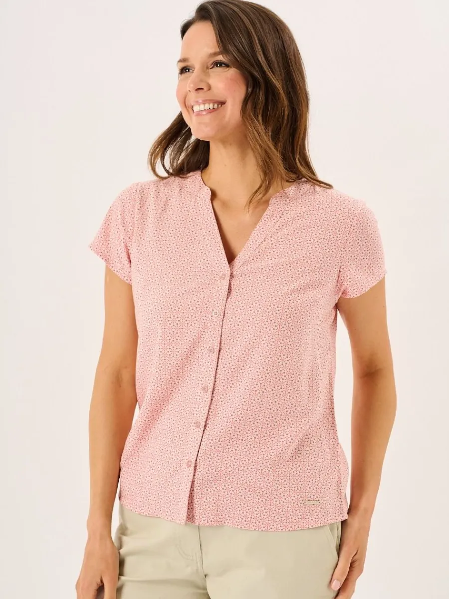 dusty_pink_notch_neck_spo_3.webp Quba & Co Dusty Pink Notch Neck Spotted Shirt - Adrienne New