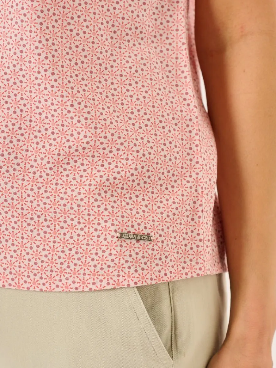 dusty_pink_notch_neck_spo_9.webp Quba & Co Dusty Pink Notch Neck Spotted Shirt - Adrienne New