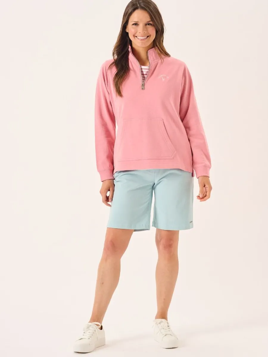 dusty_rose_pink_zip_neck__6.webp Quba & Co Dusty Rose Pink Zip Neck Sweatshirt - Carlie Best