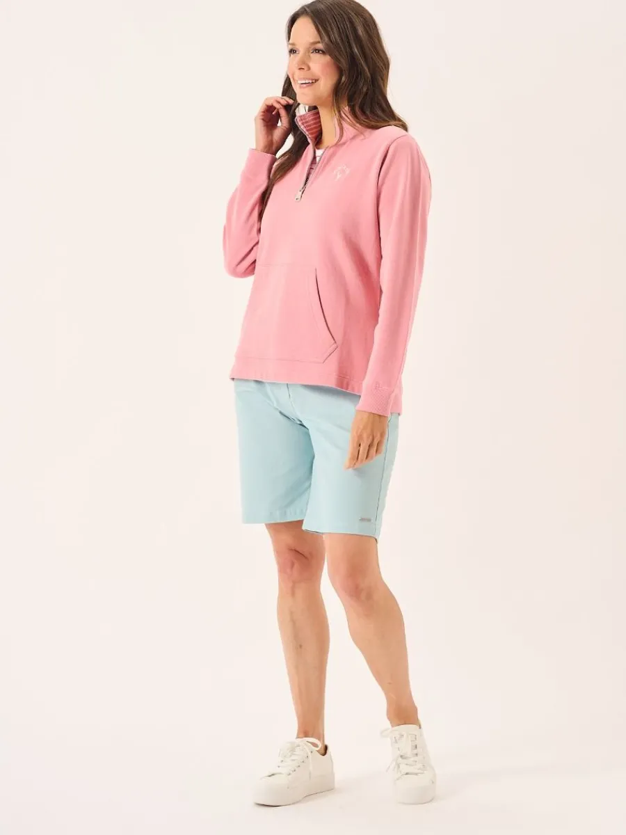 dusty_rose_pink_zip_neck__9.webp Quba & Co Dusty Rose Pink Zip Neck Sweatshirt - Carlie Best