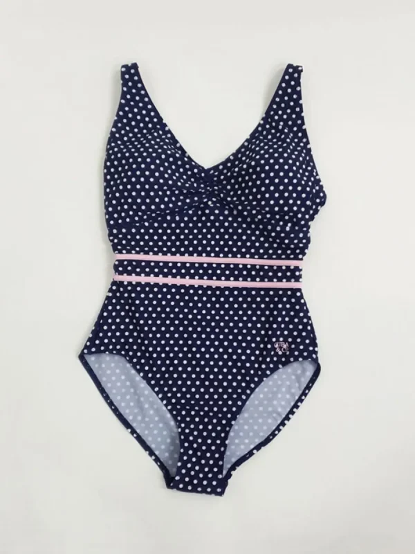 Quba & Co Farleton Multi Spot Navy and White One Piece Swimsuit Sale