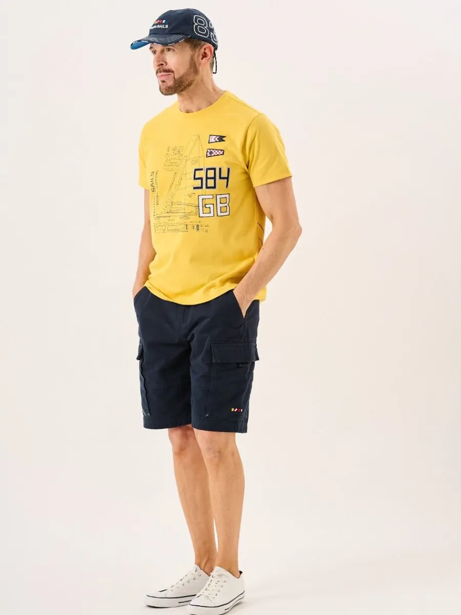 golden_yellow_quba_sails__5.webp Quba & Co Golden Yellow Quba Sails X-Series Boat Design Graphic T-Shirt - Ekko Best