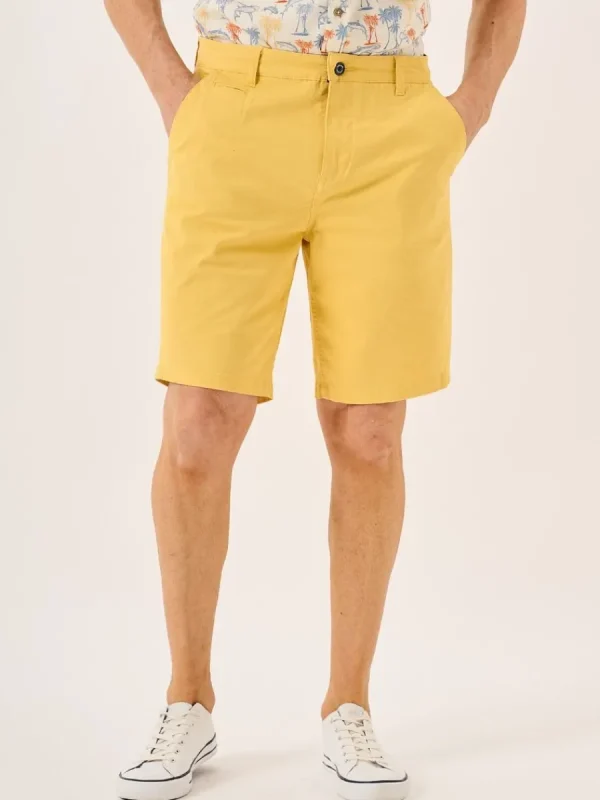Quba & Co Golden Yellow Stretch Chino Shorts - Sandor Hot