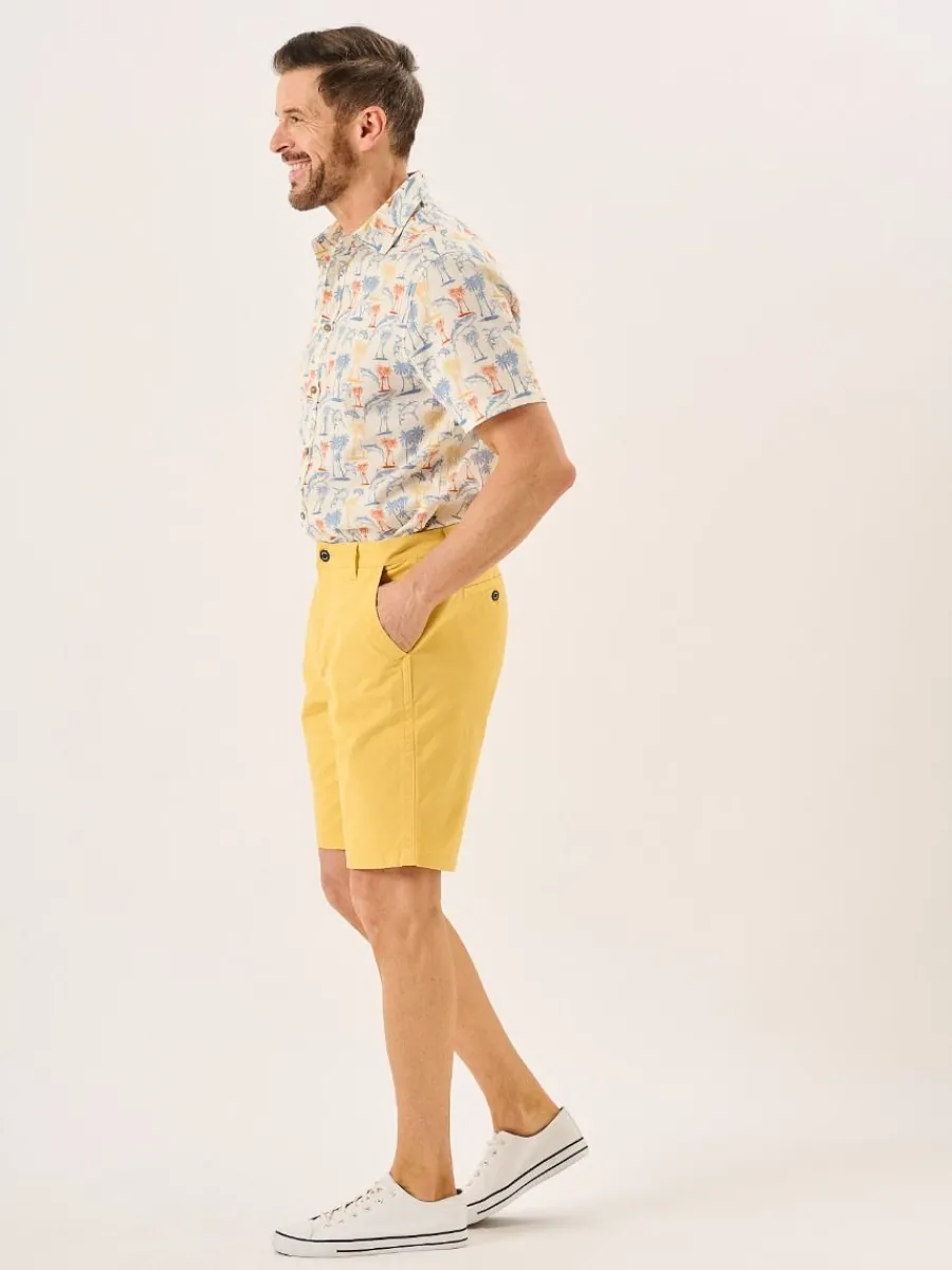 golden_yellow_stretch_chi_6.webp Quba & Co Golden Yellow Stretch Chino Shorts - Sandor Hot
