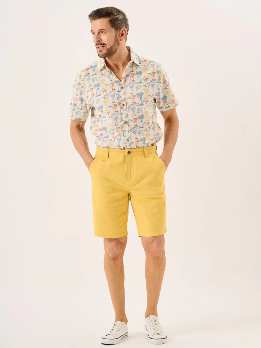 golden_yellow_stretch_chi_8.webp Quba & Co Golden Yellow Stretch Chino Shorts - Sandor Hot
