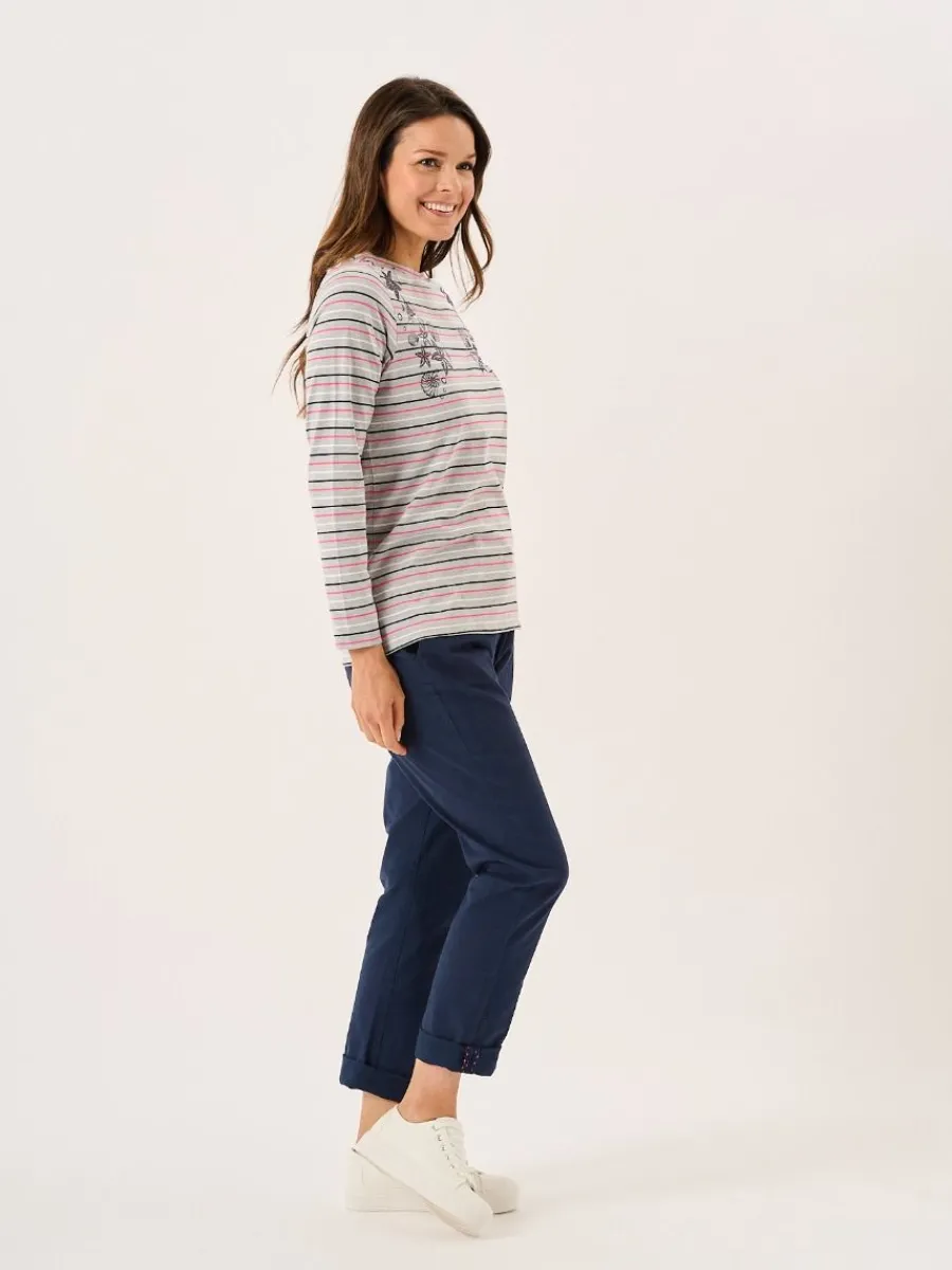 grey_long_sleeve_nautical_6.webp Quba & Co Grey Long Sleeve Nautical Print Striped T-Shirt - Linnet New