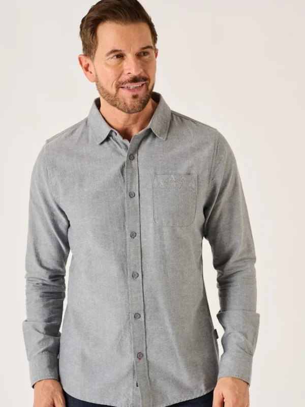 Quba & Co Grey Long Sleeve Oxford Shirt - Orlen New