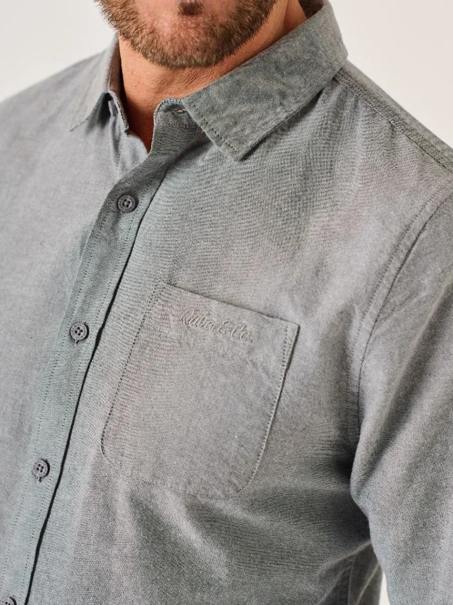 grey_long_sleeve_oxford_s_1.webp Quba & Co Grey Long Sleeve Oxford Shirt - Orlen New
