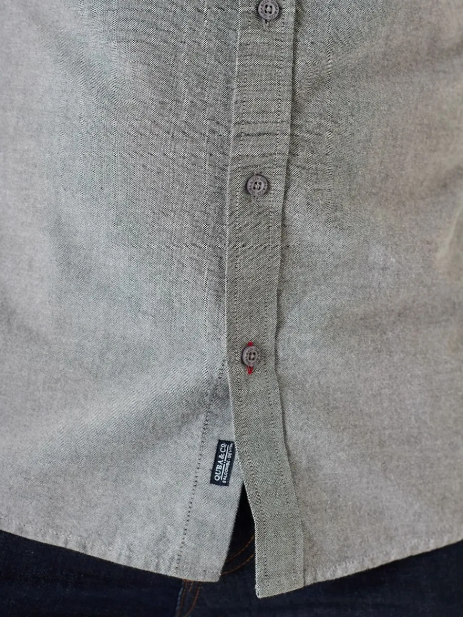 grey_long_sleeve_oxford_s_11.webp Quba & Co Grey Long Sleeve Oxford Shirt - Orlen New