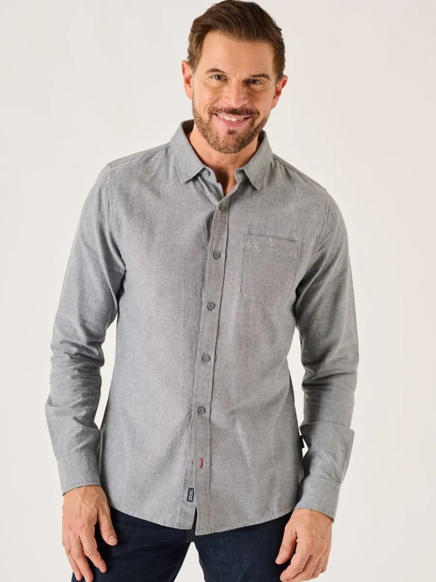 grey_long_sleeve_oxford_s_2.webp Quba & Co Grey Long Sleeve Oxford Shirt - Orlen New