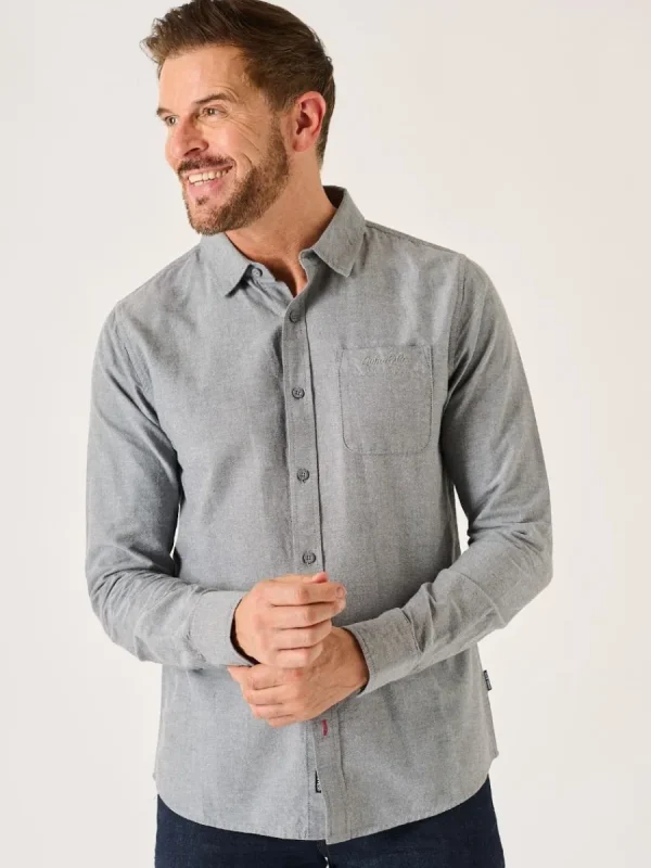 Quba & Co Grey Long Sleeve Oxford Shirt - Orlen New