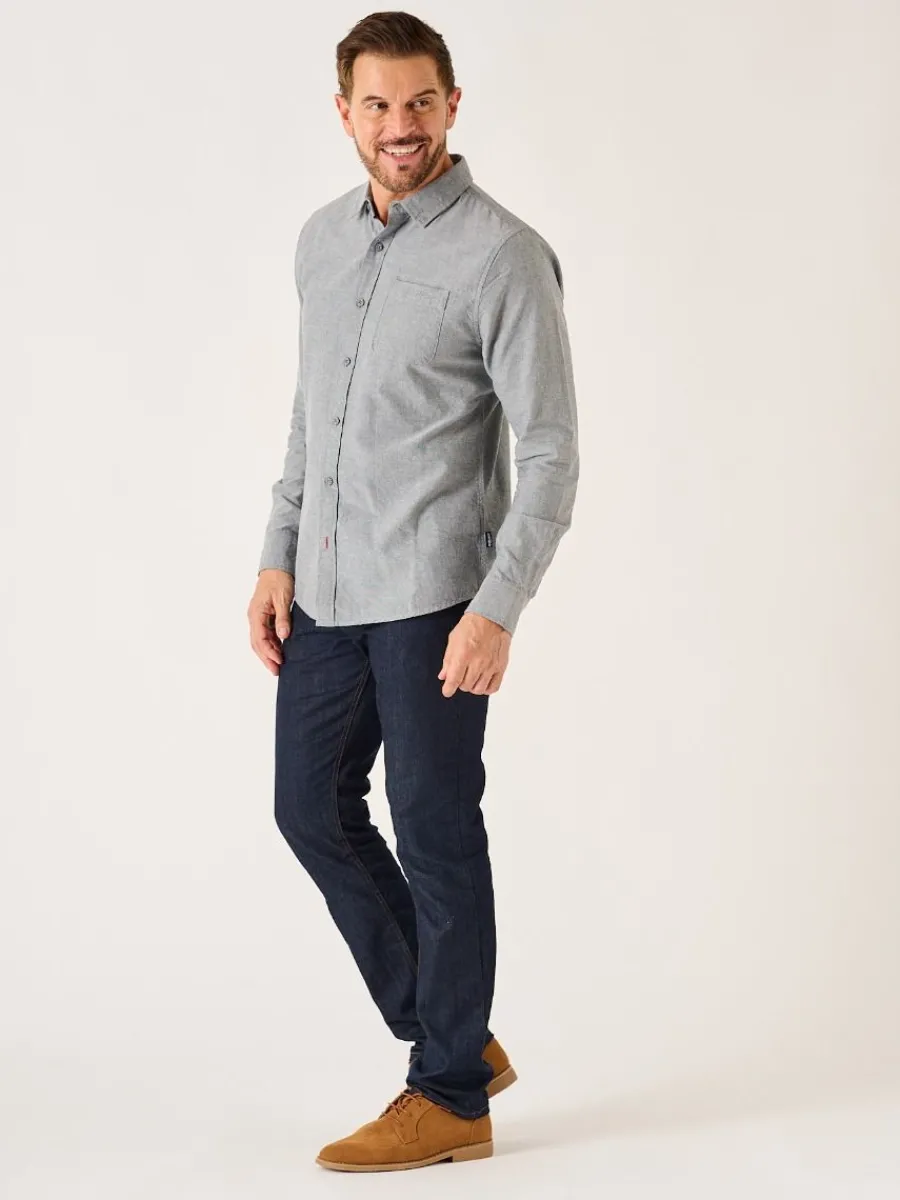grey_long_sleeve_oxford_s_6.webp Quba & Co Grey Long Sleeve Oxford Shirt - Orlen New