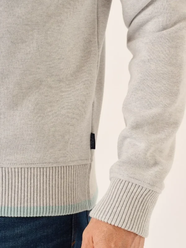 Quba & Co Grey Marl Lifestyle Windproof Zip Neck Jumper - Koltson Best