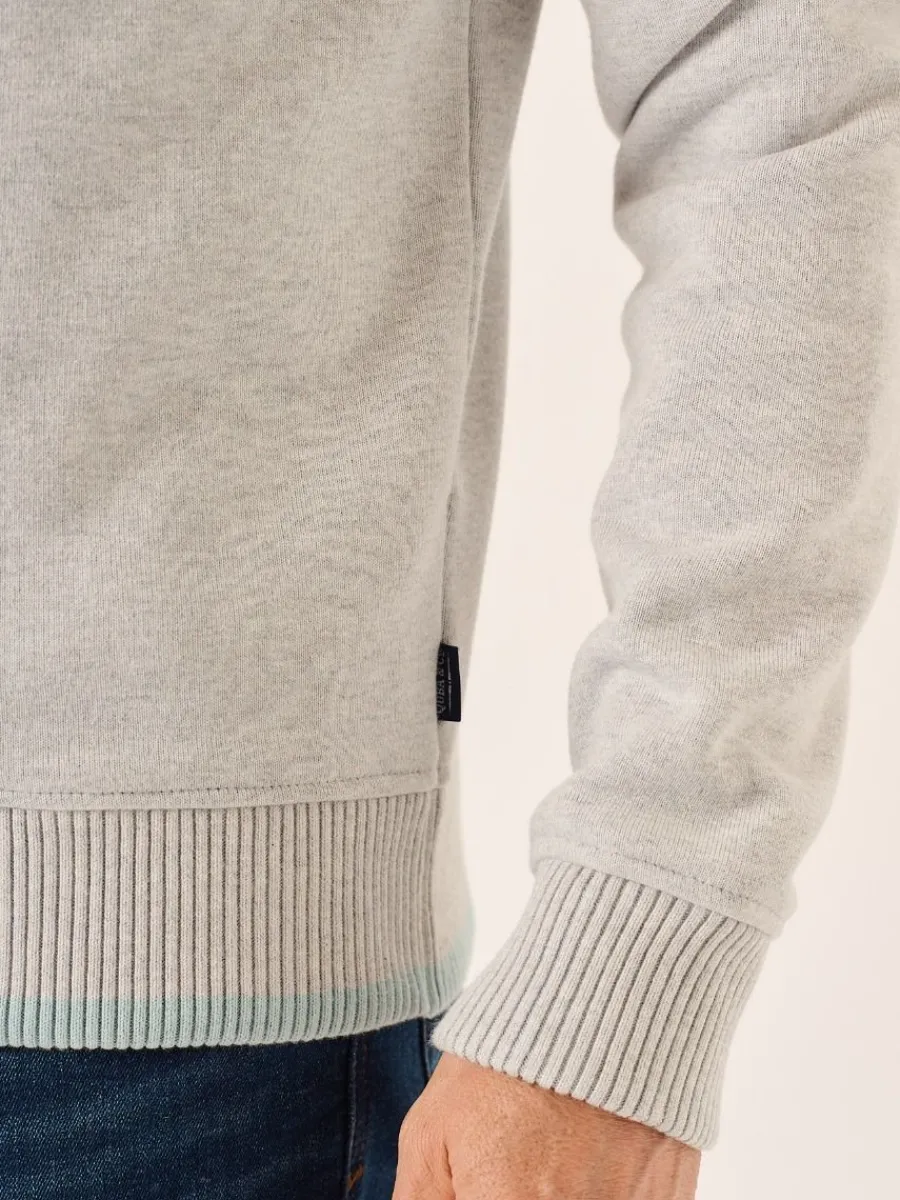 grey_marl_lifestyle_windp_8.webp Quba & Co Grey Marl Lifestyle Windproof Zip Neck Jumper - Koltson Best