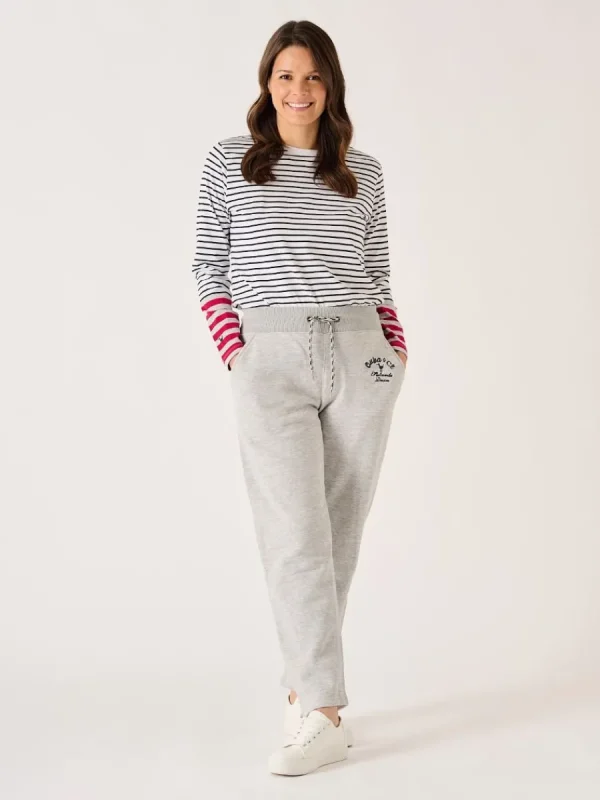 Quba & Co Grey Marl Straight Leg Jog Pants - Linar Online