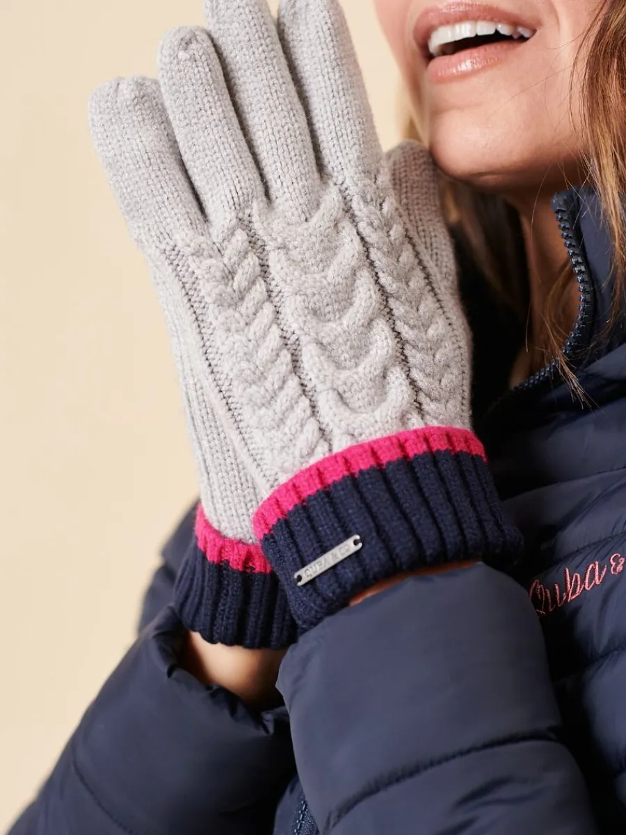 grey_striped_cable_knit_g_1.webp Quba & Co Grey Striped Cable Knit Gloves New