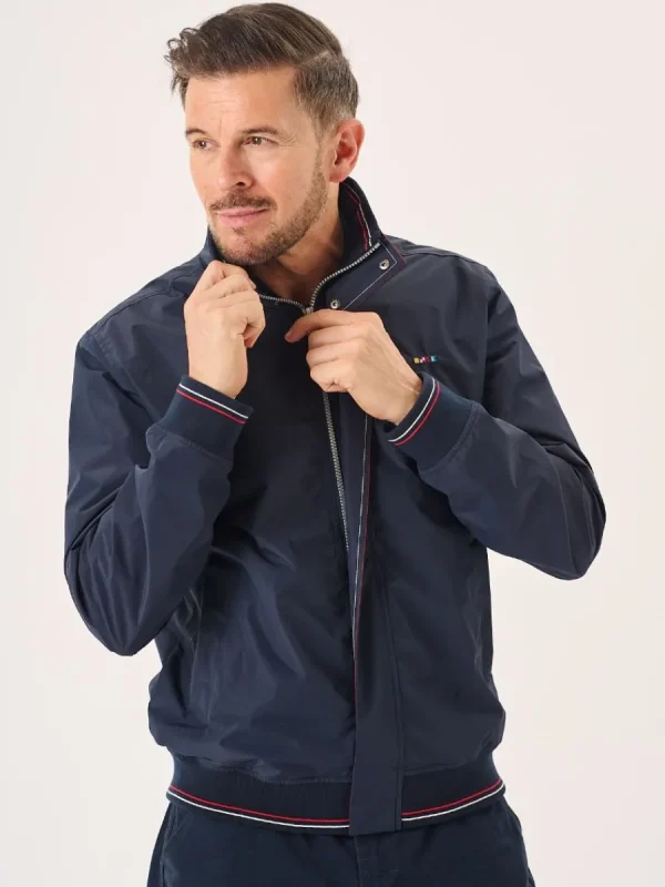 Quba & Co Hardwick Harrington Jacket in Dark Navy New