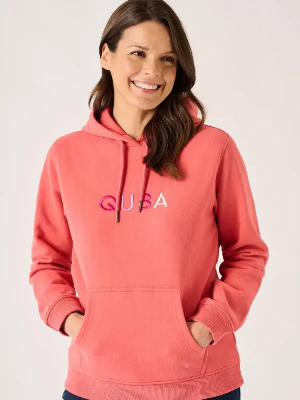 Quba & Co Leonora Classic Hoodie in Coral Online