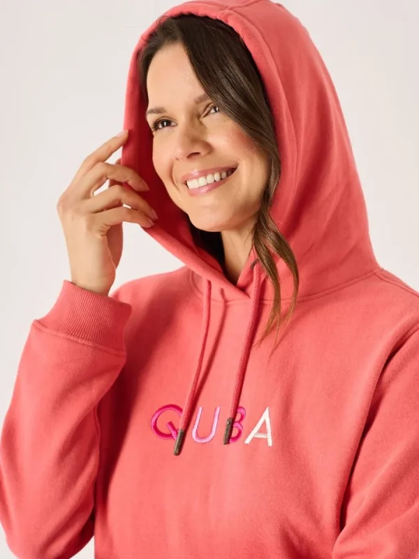 Quba & Co Leonora Classic Hoodie in Coral Online