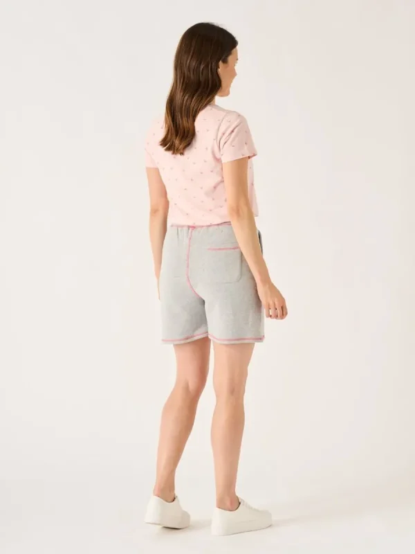 Quba & Co Light Grey Marl Ladies Loopback Jersey Shorts - Evie Hot