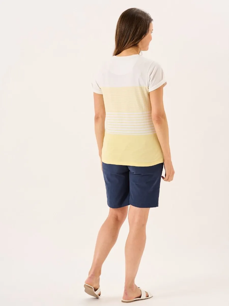 light_yellow_and_white_ca_8.webp Quba & Co Light Yellow And White Cap Sleeve Yarn Dyed Striped T-Shirt - Leoni Discount