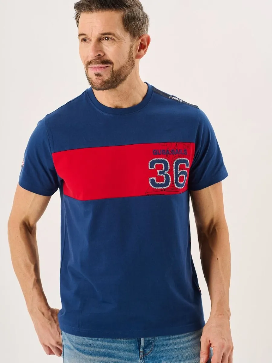 marine_blue_and_red_xseri_0.webp Quba & Co Marine Blue And Red X-Series Colour Block T-Shirt - Dornan New