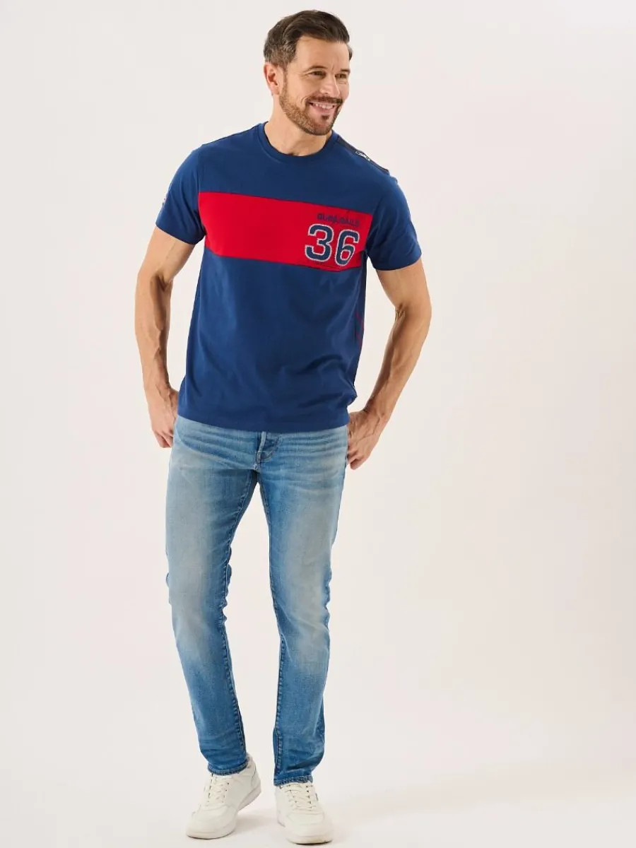 marine_blue_and_red_xseri_6.webp Quba & Co Marine Blue And Red X-Series Colour Block T-Shirt - Dornan New