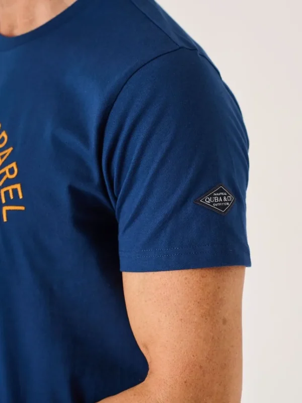 Quba & Co Marine Blue Lifestyle Nautical Graphic T-Shirt - Darton Outlet