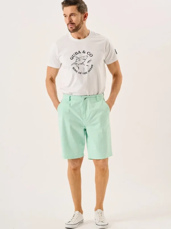 Quba & Co Mint Stretch Chino Shorts - Sandor Outlet