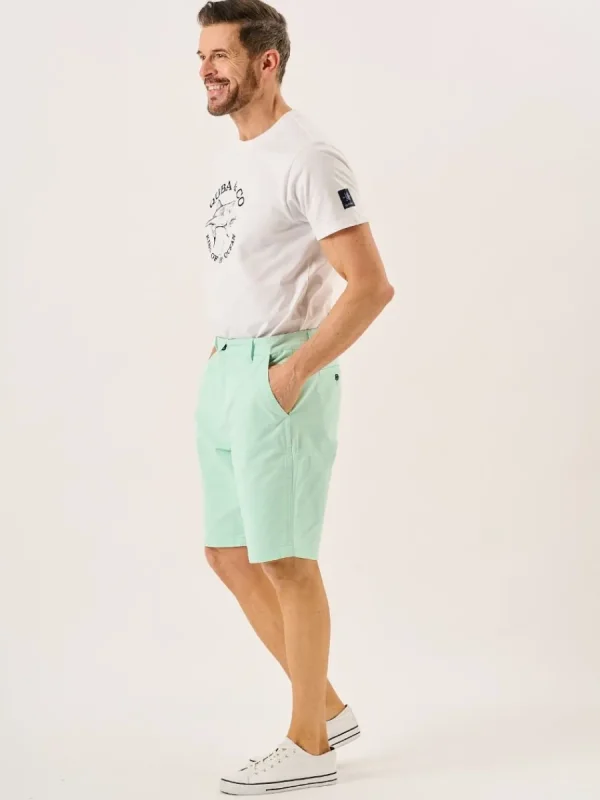 Quba & Co Mint Stretch Chino Shorts - Sandor Outlet