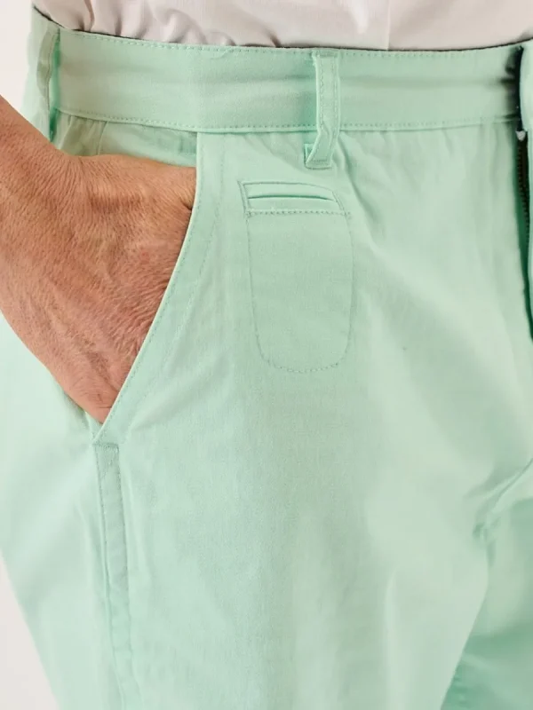 Quba & Co Mint Stretch Chino Shorts - Sandor Outlet