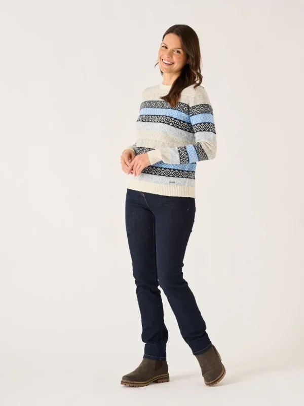 Quba & Co Multicoloured Blue Lambswool Rich Fairisle Style Jumper - Farla Best