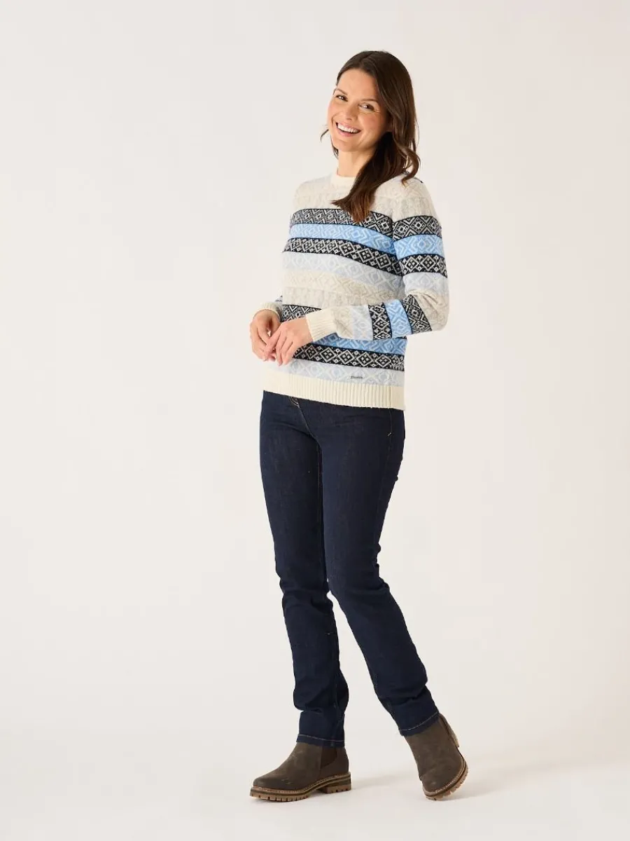 multicoloured_blue_lambsw_4.webp Quba & Co Multicoloured Blue Lambswool Rich Fairisle Style Jumper - Farla Best