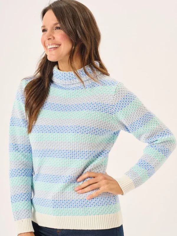 Quba & Co Multicoloured Cowl Neck Textured Jumper - Greta Hot