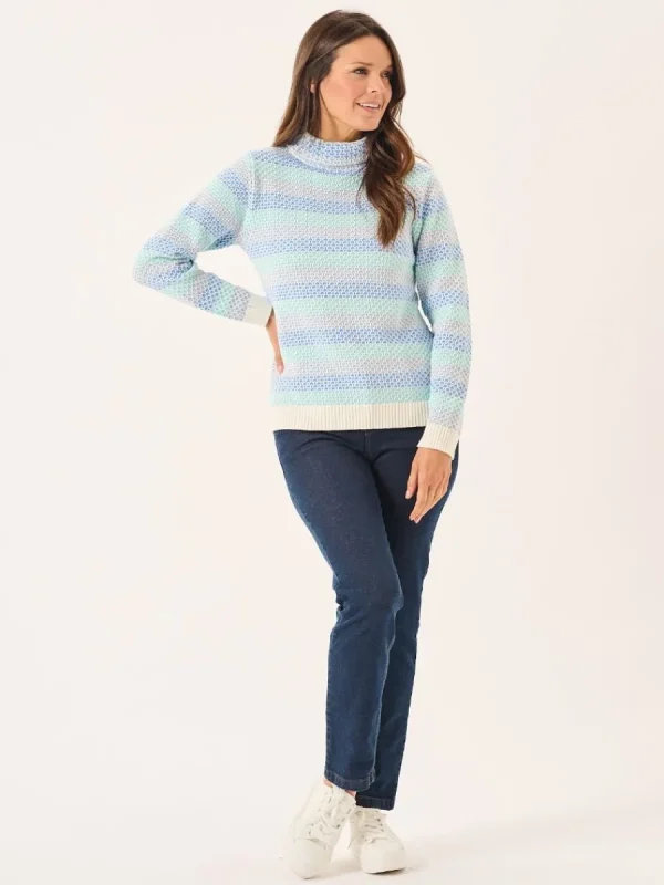 Quba & Co Multicoloured Cowl Neck Textured Jumper - Greta Hot
